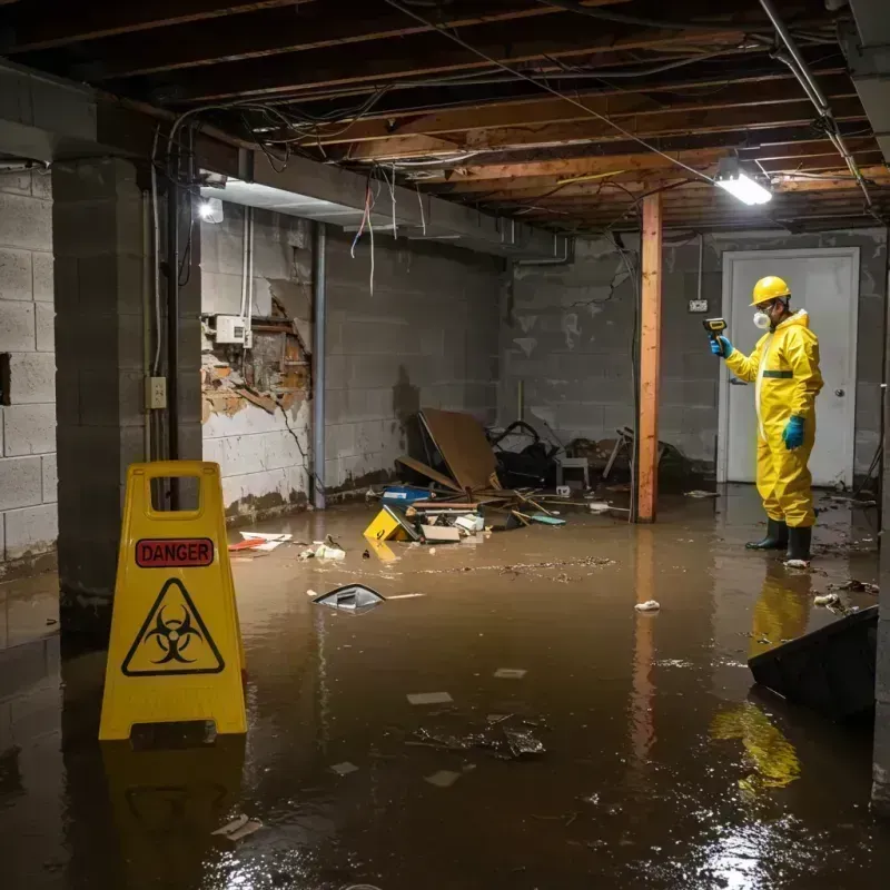 Flooded Basement Electrical Hazard in Occoquan, VA Property